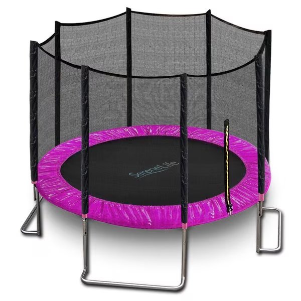 Outdoor Backyard Jumping Trampoline, SLTRA10PNK, Serenelife, Mfr#: SLTRA10PNK